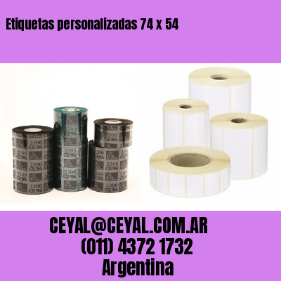 Etiquetas personalizadas 74 x 54