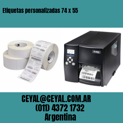 Etiquetas personalizadas 74 x 55