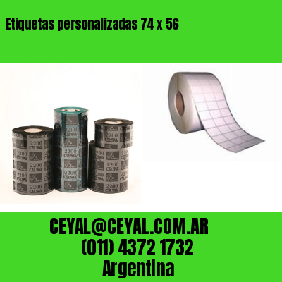 Etiquetas personalizadas 74 x 56