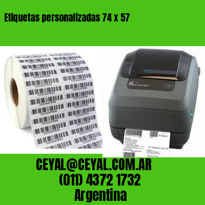 Etiquetas personalizadas 74 x 57