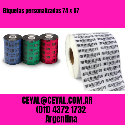 Etiquetas personalizadas 74 x 57