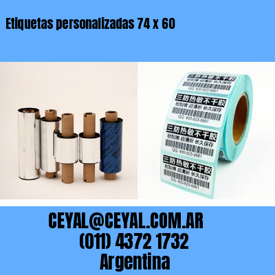 Etiquetas personalizadas 74 x 60