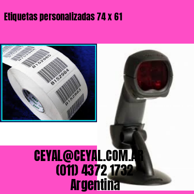 Etiquetas personalizadas 74 x 61