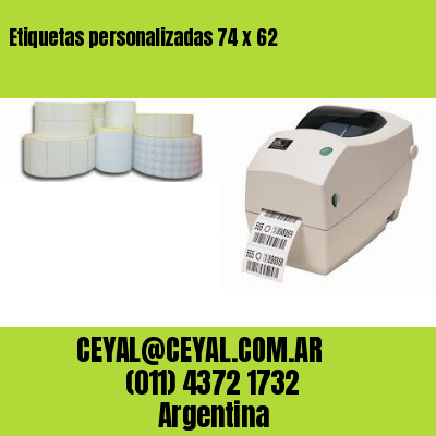 Etiquetas personalizadas 74 x 62