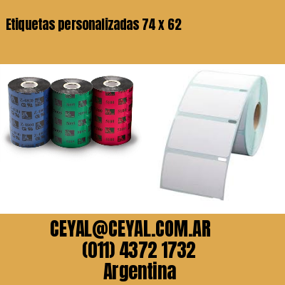 Etiquetas personalizadas 74 x 62