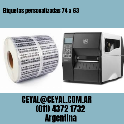 Etiquetas personalizadas 74 x 63