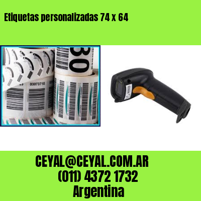 Etiquetas personalizadas 74 x 64