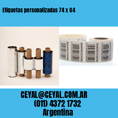 Etiquetas personalizadas 74 x 64