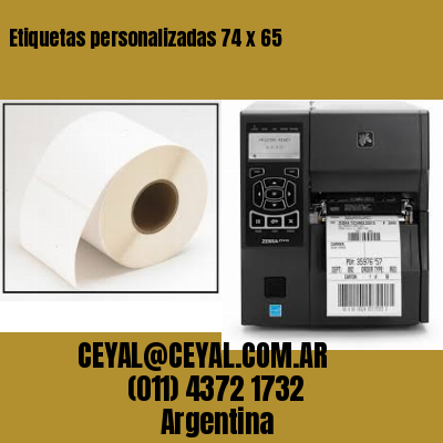 Etiquetas personalizadas 74 x 65