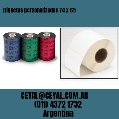 Etiquetas personalizadas 74 x 65