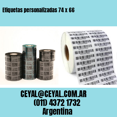 Etiquetas personalizadas 74 x 66