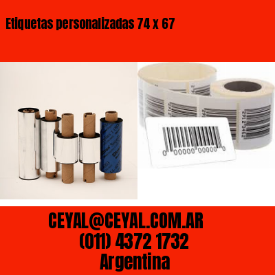 Etiquetas personalizadas 74 x 67