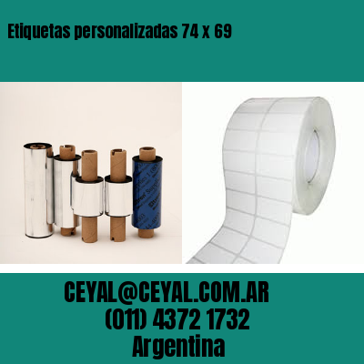 Etiquetas personalizadas 74 x 69