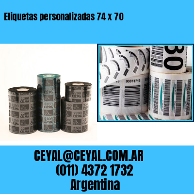 Etiquetas personalizadas 74 x 70