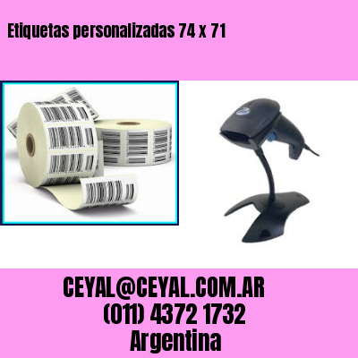 Etiquetas personalizadas 74 x 71
