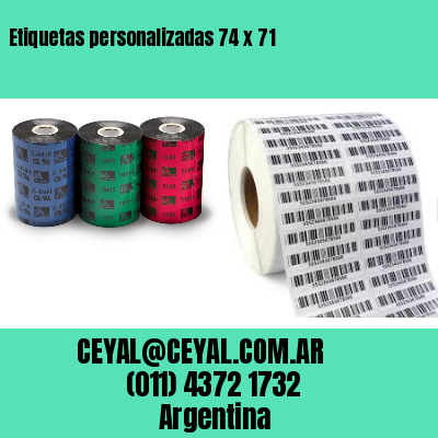 Etiquetas personalizadas 74 x 71