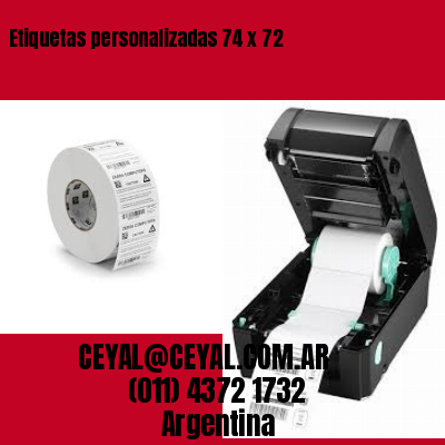 Etiquetas personalizadas 74 x 72