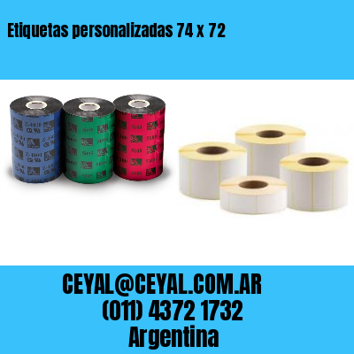 Etiquetas personalizadas 74 x 72
