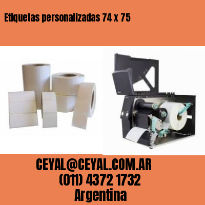 Etiquetas personalizadas 74 x 75