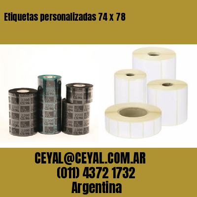 Etiquetas personalizadas 74 x 78