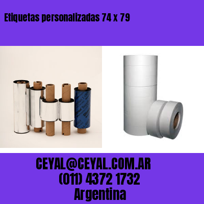 Etiquetas personalizadas 74 x 79