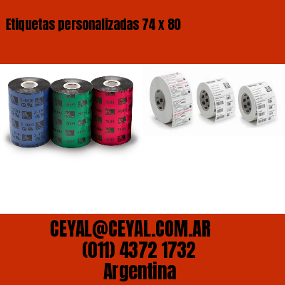 Etiquetas personalizadas 74 x 80