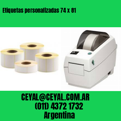 Etiquetas personalizadas 74 x 81