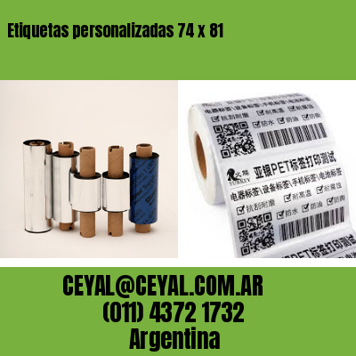 Etiquetas personalizadas 74 x 81