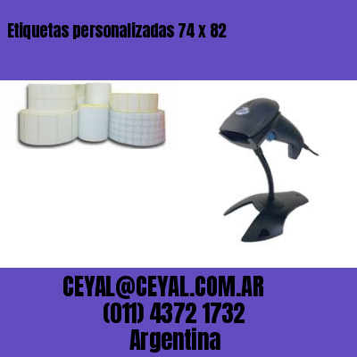 Etiquetas personalizadas 74 x 82