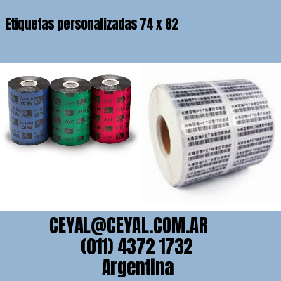 Etiquetas personalizadas 74 x 82