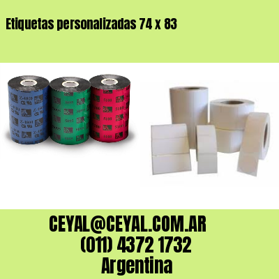 Etiquetas personalizadas 74 x 83