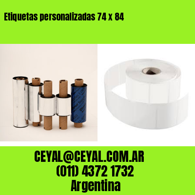 Etiquetas personalizadas 74 x 84