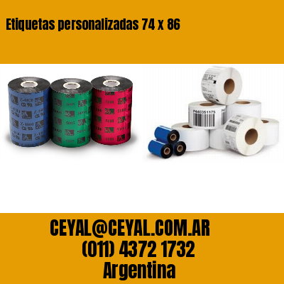 Etiquetas personalizadas 74 x 86