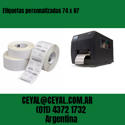 Etiquetas personalizadas 74 x 87