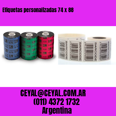 Etiquetas personalizadas 74 x 88