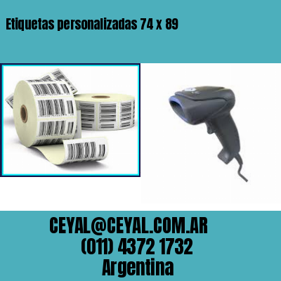 Etiquetas personalizadas 74 x 89