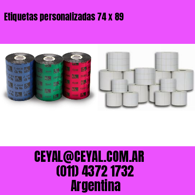 Etiquetas personalizadas 74 x 89