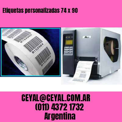 Etiquetas personalizadas 74 x 90