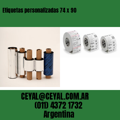 Etiquetas personalizadas 74 x 90