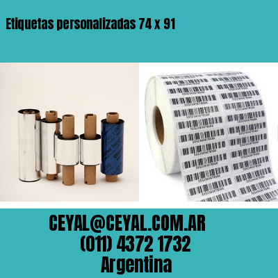 Etiquetas personalizadas 74 x 91