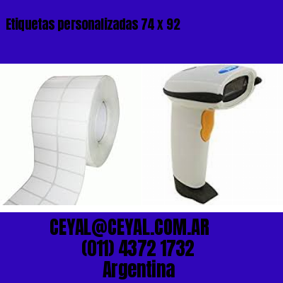 Etiquetas personalizadas 74 x 92