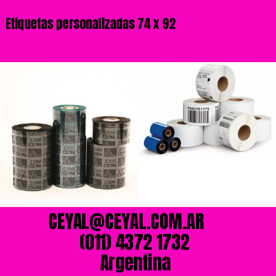 Etiquetas personalizadas 74 x 92