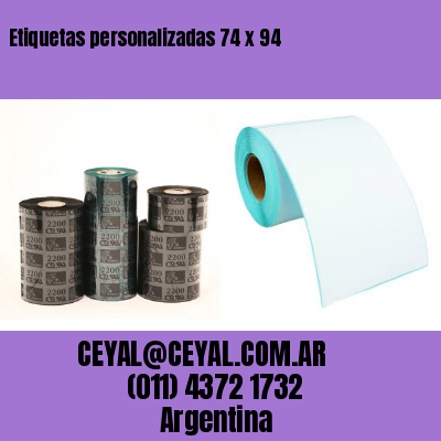 Etiquetas personalizadas 74 x 94