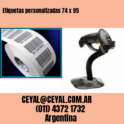 Etiquetas personalizadas 74 x 95