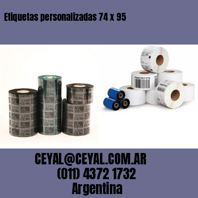 Etiquetas personalizadas 74 x 95