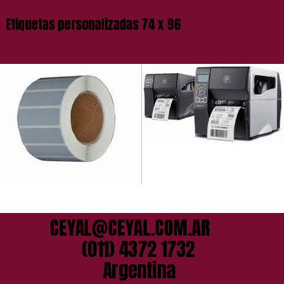 Etiquetas personalizadas 74 x 96