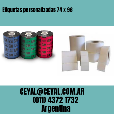 Etiquetas personalizadas 74 x 96