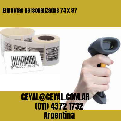 Etiquetas personalizadas 74 x 97