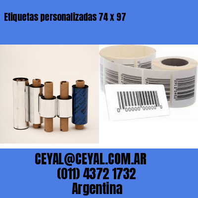 Etiquetas personalizadas 74 x 97