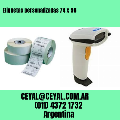 Etiquetas personalizadas 74 x 98